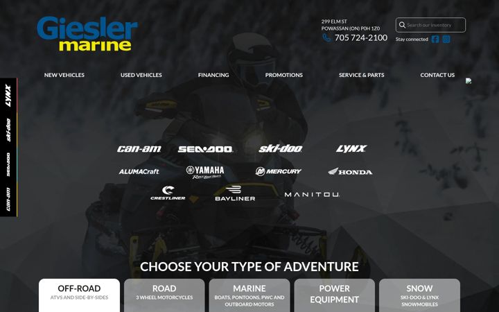 Screenshot of gieslermarine.com