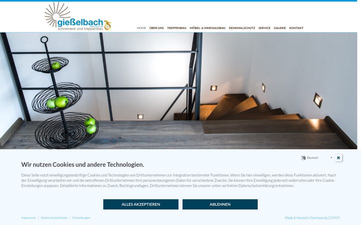 Screenshot of giesselbach.de