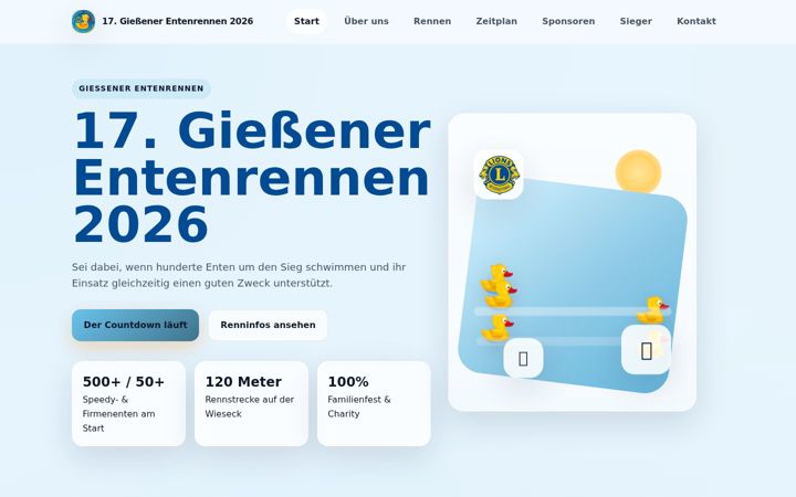 Screenshot of giessener-entenrennen.de