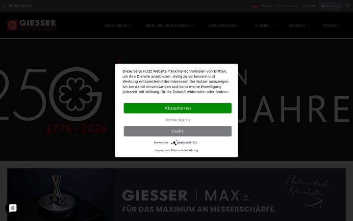 Screenshot of giesser.de