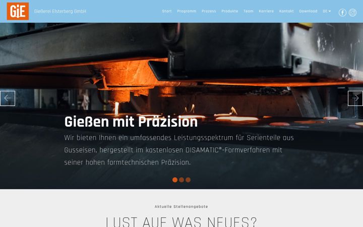 Screenshot of giesserei-elsterberg.de