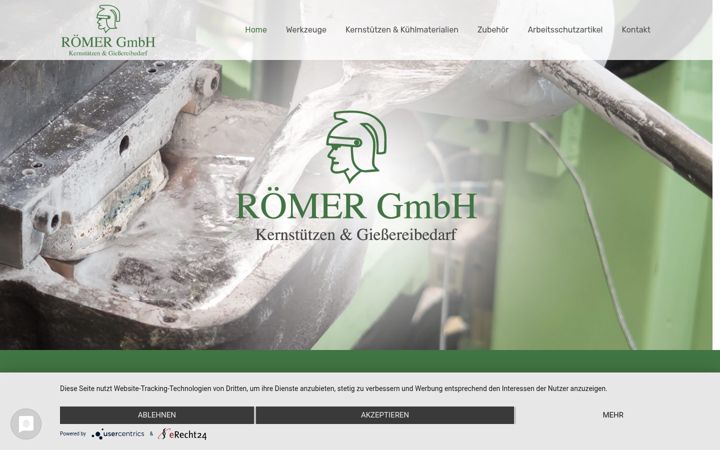 Screenshot of giessereibedarf-roemer.com