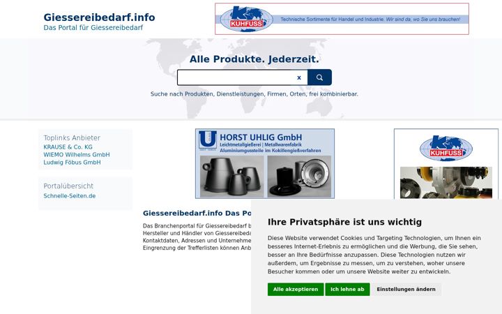 Screenshot of giessereibedarf.info