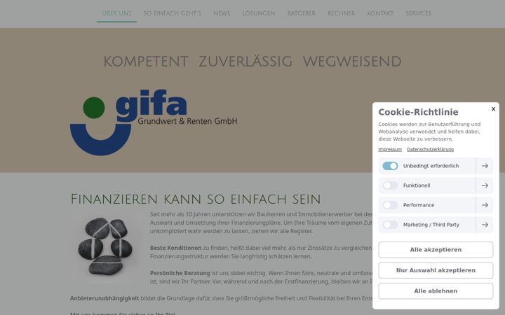 Screenshot of gifagrund.de