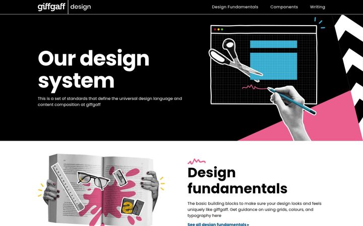 Screenshot of giffgaff.design