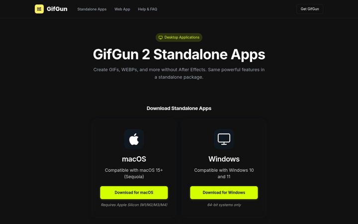 Screenshot of gifgun.app
