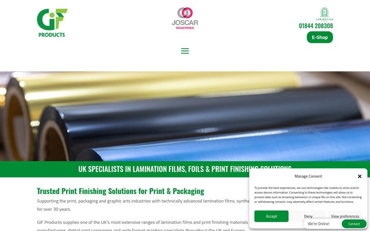 Screenshot of gifproducts.co.uk