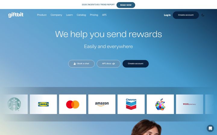 Ekrānuzņēmums no giftbit.com