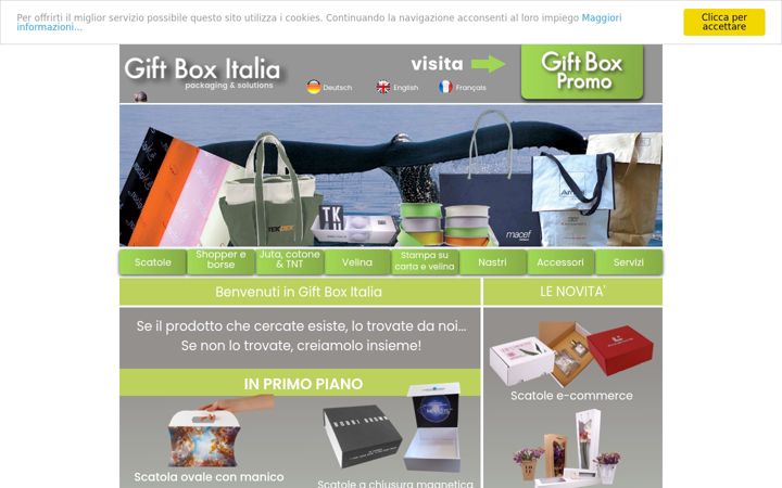 Screenshot of giftboxitalia.com