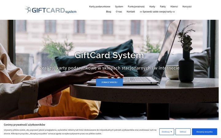 Screenshot of giftcardsystem.pl