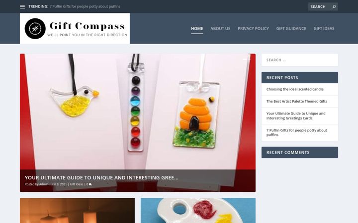 Screenshot of giftcompass.info