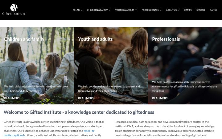 Screenshot of gifted-institute.com