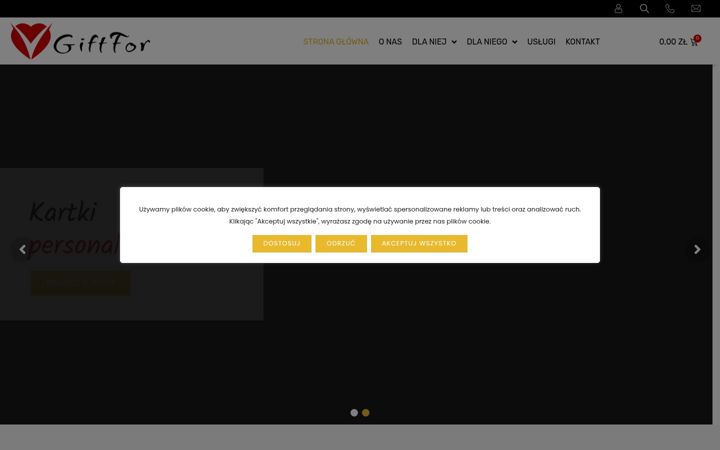 Screenshot of giftfor.pl
