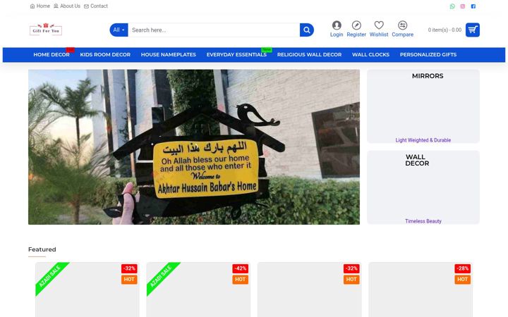 Screenshot of giftforyou.pk