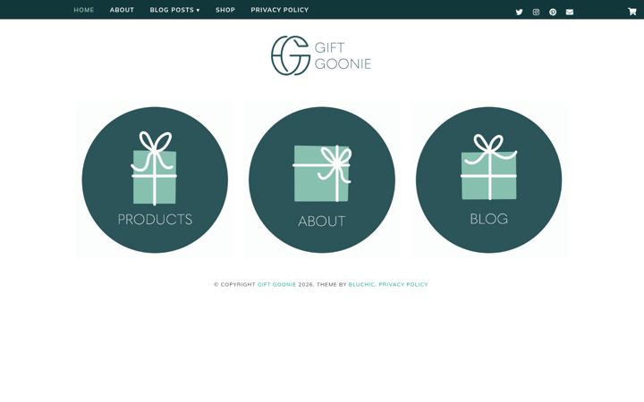Screenshot of giftgoonie.com
