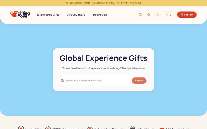 Screenshot of giftingowl.com