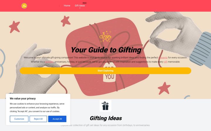 Screenshot of giftitems.net
