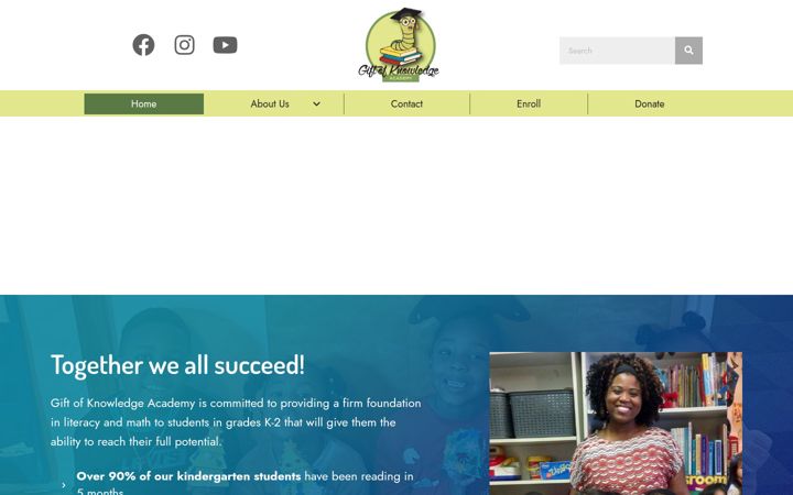 Screenshot of giftofknowledgeacademy.org
