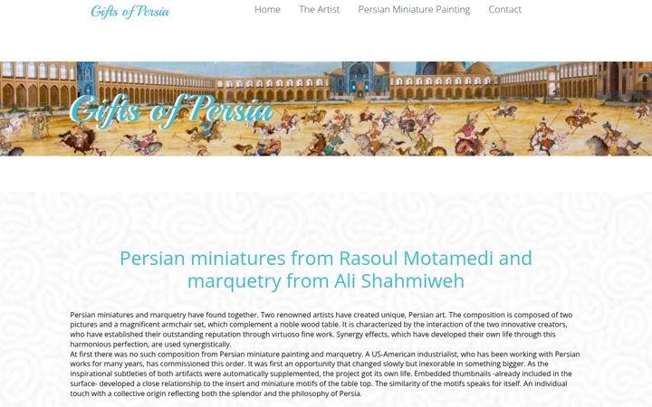 Screenshot of gifts-of-persia.com