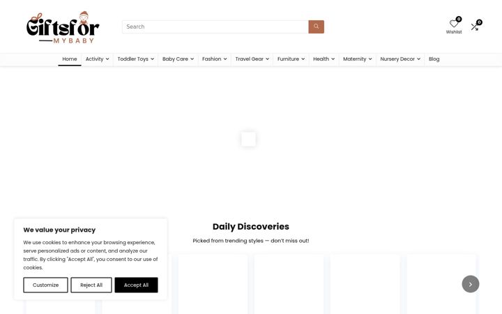 Screenshot of giftsformybaby.com