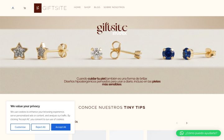 Screenshot of giftsitejewlery.com