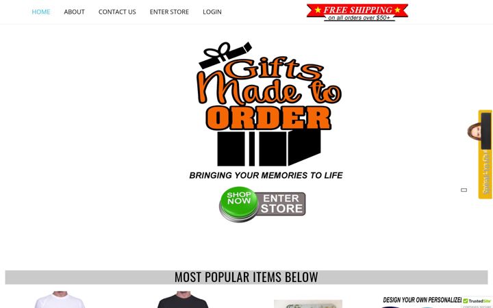 Screenshot of giftsmadetoorder.com