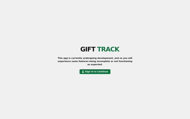 Screenshot of gifttrack.co.uk