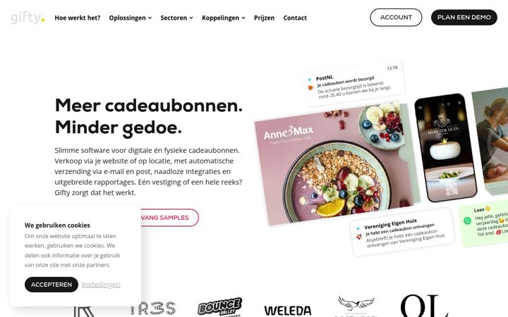 Screenshot of gifty.nl