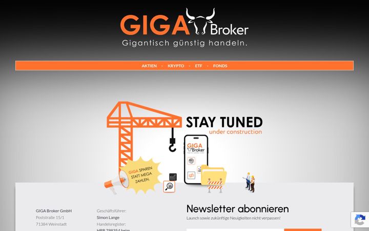 Screenshot of giga-broker.de
