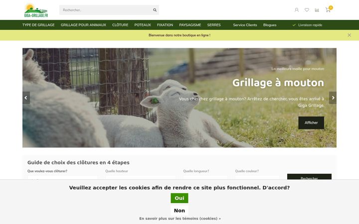 Screenshot of giga-grillage.fr