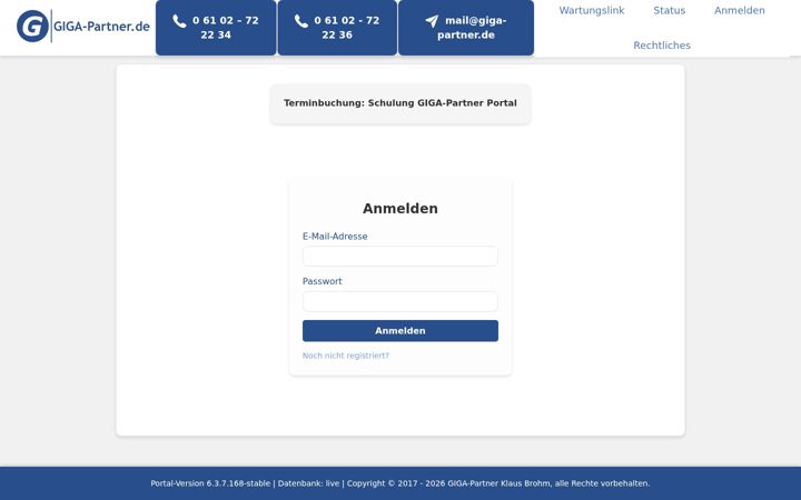 Skærmbillede af giga-partner.de