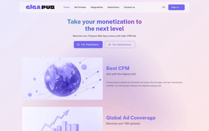 Screenshot of giga.pub