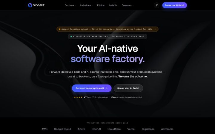Screenshot of gigabit.agency