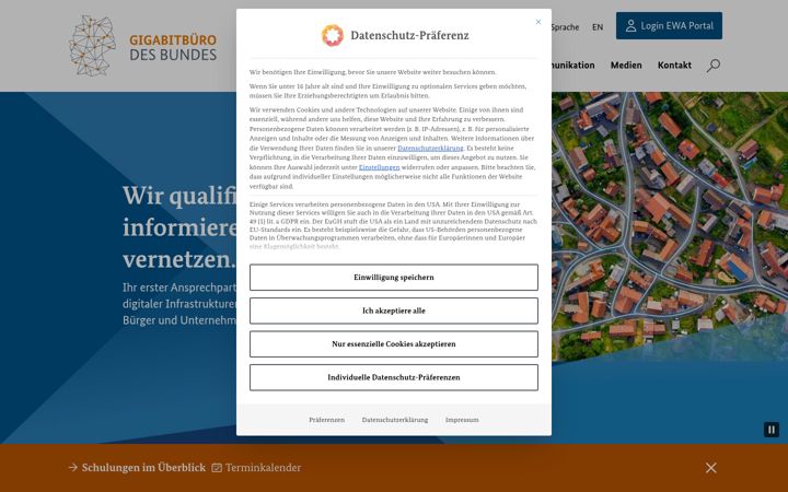 Screenshot of gigabitbuero.de
