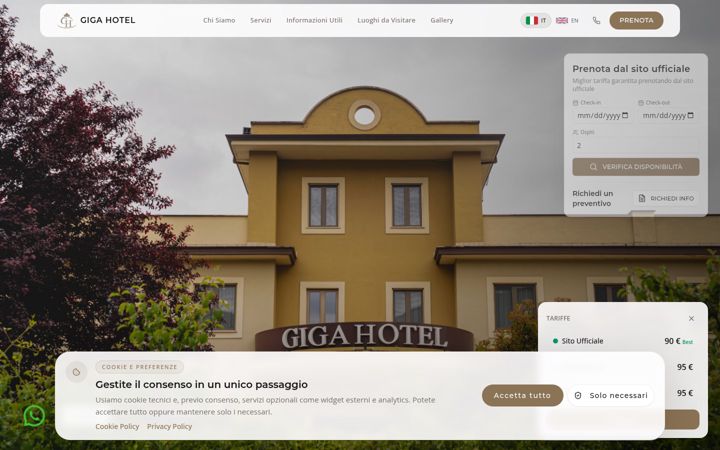 Screenshot of gigahotel.com