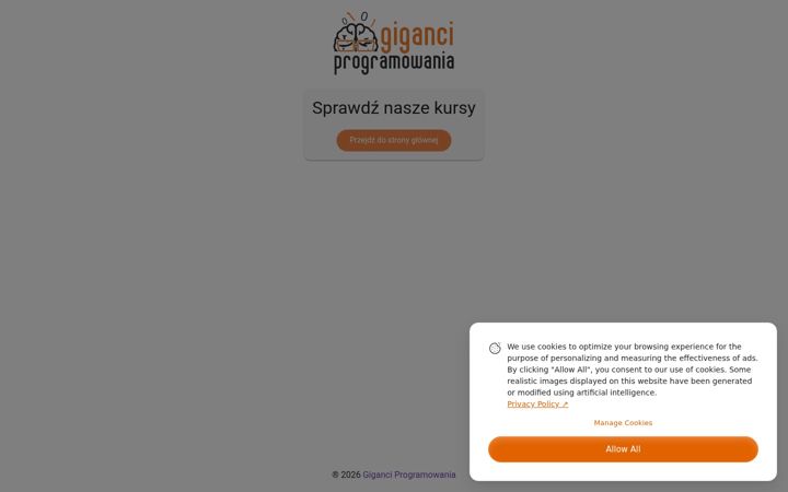 Screenshot of giganciprogramowaniaformularz.edu.pl