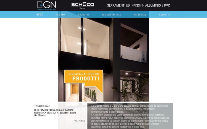 Screenshot of gigantenicola.it