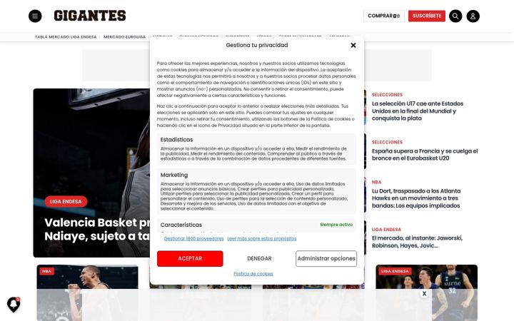 Screenshot of gigantes.com