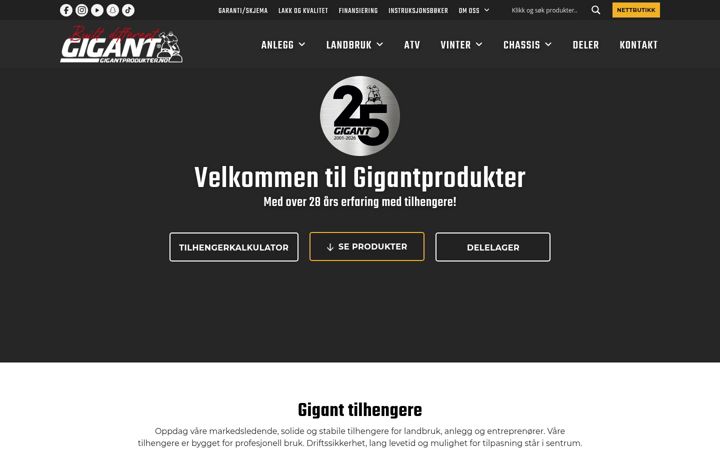 Ekrānuzņēmums no gigantprodukter.no