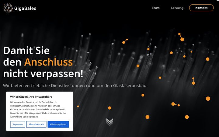 Screenshot of gigasales.at
