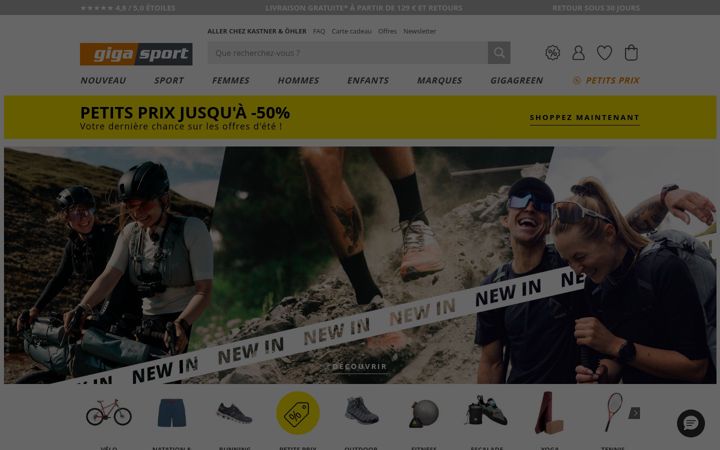 Screenshot of gigasport.fr