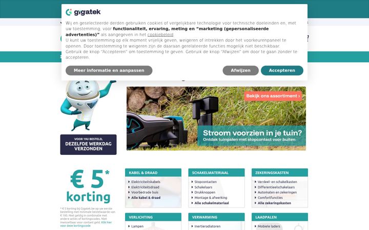Screenshot of gigatek.be