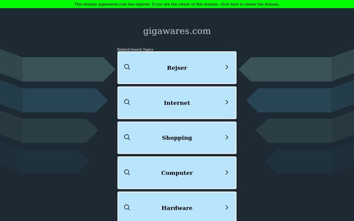 Screenshot of gigawares.com