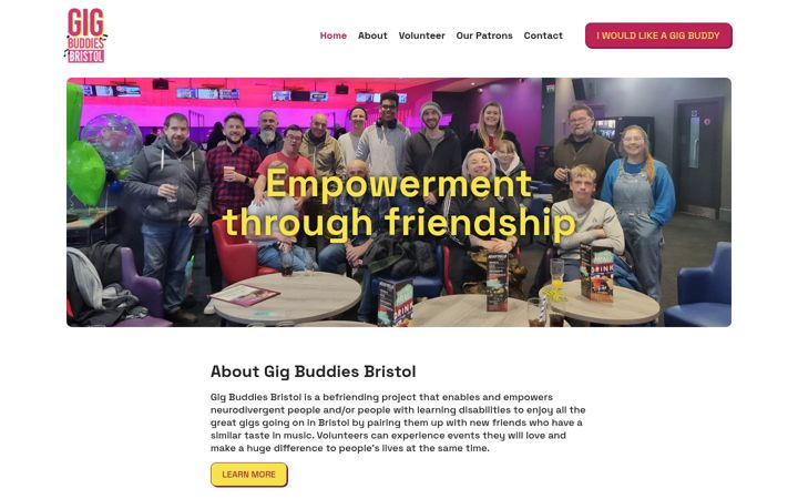 Screenshot of gigbuddiesbristol.com