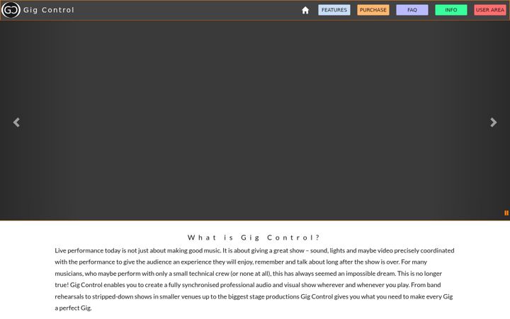 Screenshot of gigcontrol.com
