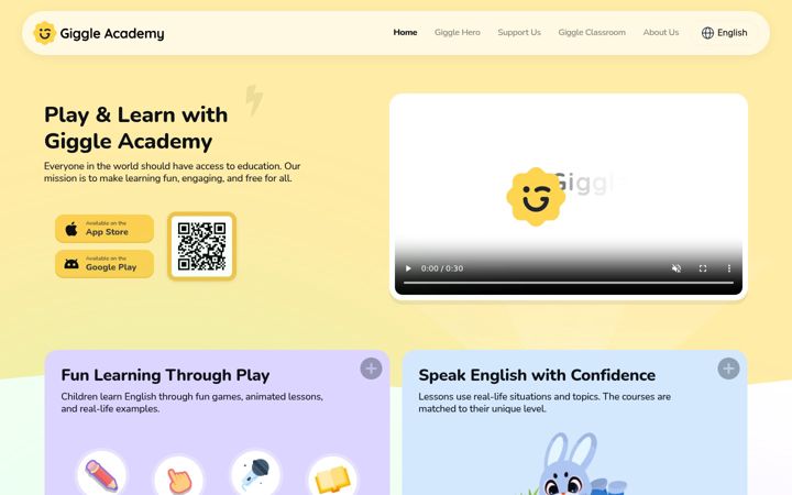 Screenshot of giggleacademy.com