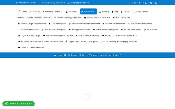 Screenshot of gigglesinfotech.in