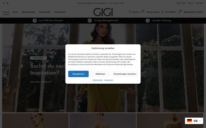 Screenshot of gigi-dress.com