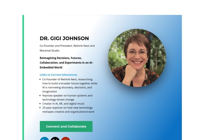 Screenshot of gigijohnson.net