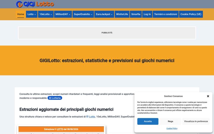 Screenshot of gigilotto.com